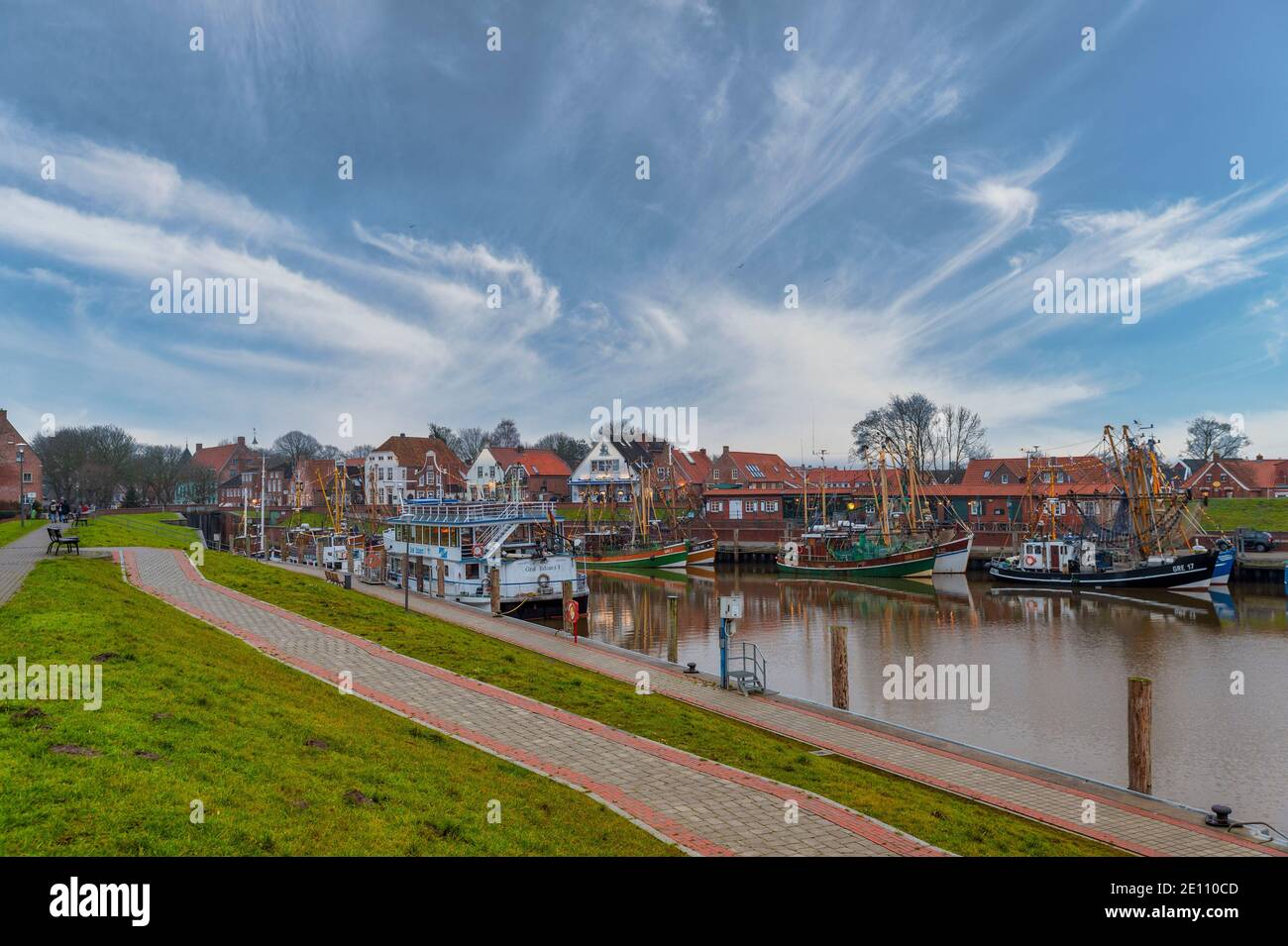 Crab Catchers In The Port Of Greetsiel Stock Photo Alamy