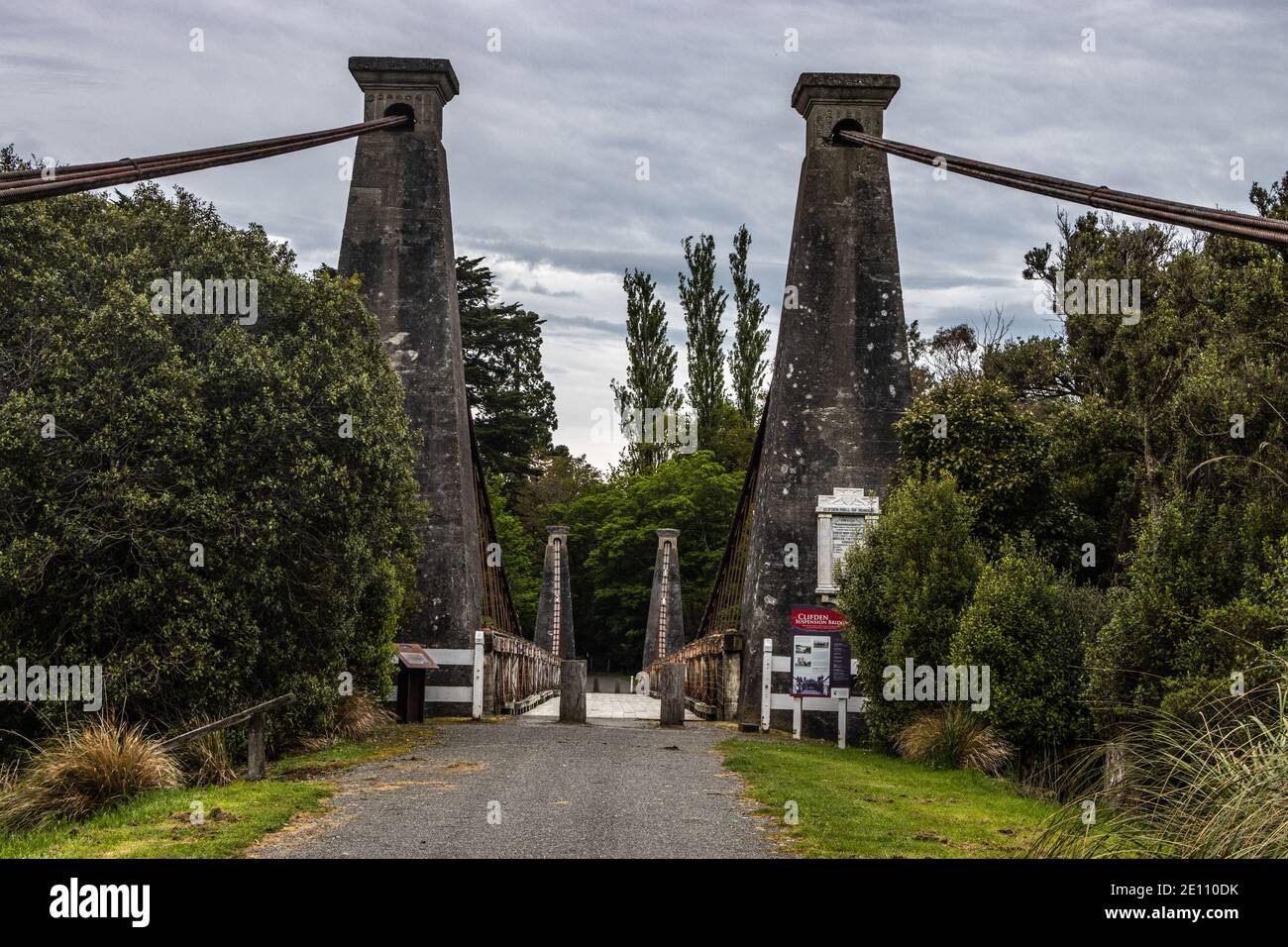 Clifden Suspension Bridge, South Island, New Zealand Stock Photo Alamy
