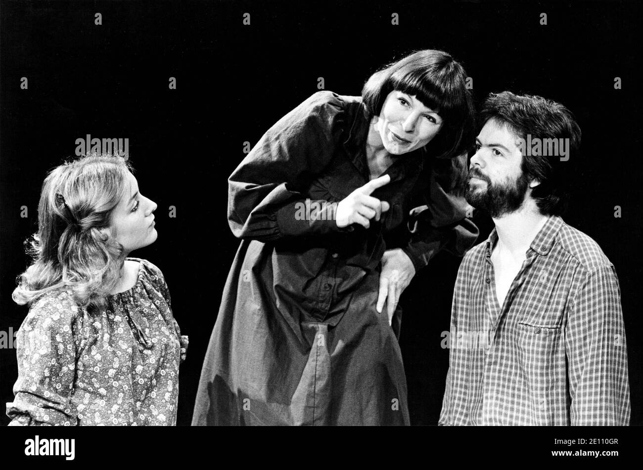 l-r: Caroline Langrishe, Irene Hamilton, Michael Greatorex in D.H.L by Ronald Draper & Richard Hoggart at the Theatre at New End, London NW3  10/11/1978  director: Timothy Webster Stock Photo