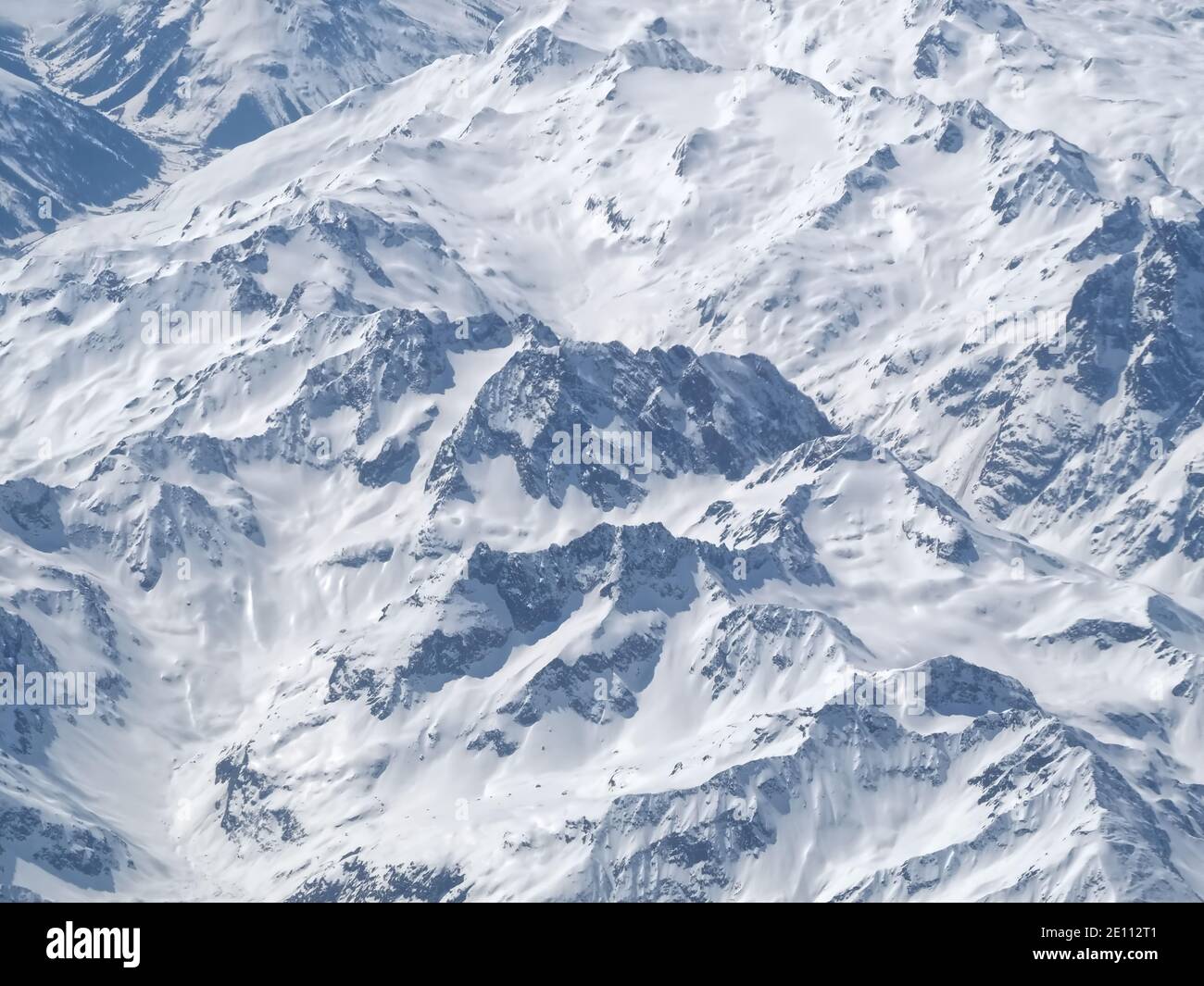 Aerial view of the italian alps seen from an airplane Stock Photo - Alamy