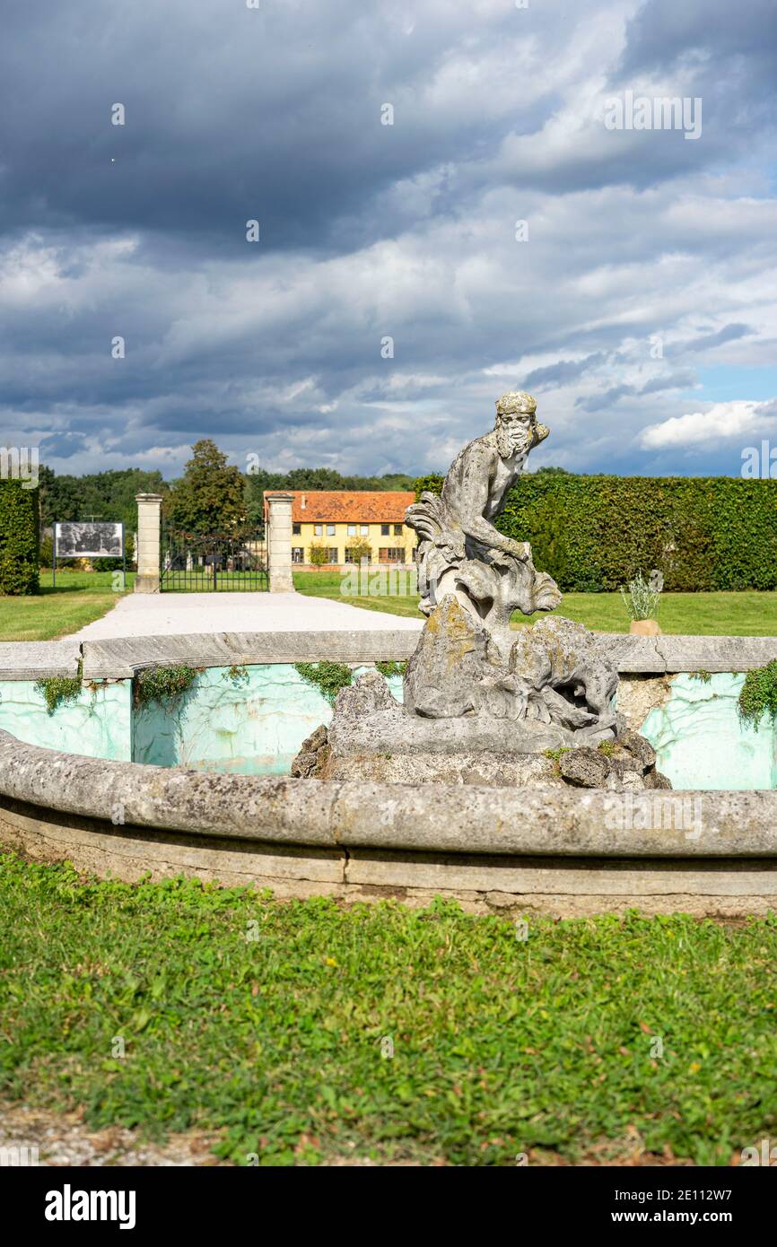 Beautiful baroque style palace with garden Stock Photo - Alamy