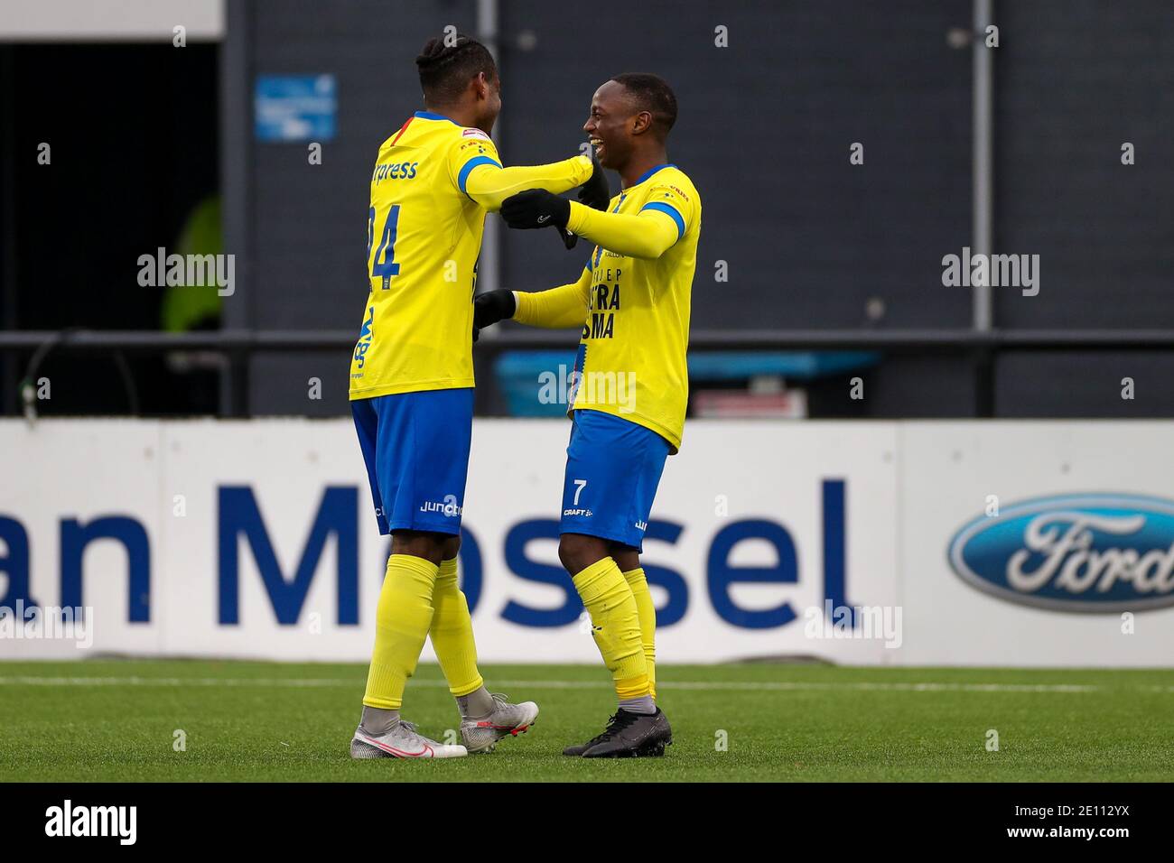 Eindhoven Netherlands January 3 David Sambissa Of Sc Cambuur Issa Kallon Of Sc Cambuur During The Dutch Keukenkampioendivisie Match Between Fc Ei Stock Photo Alamy