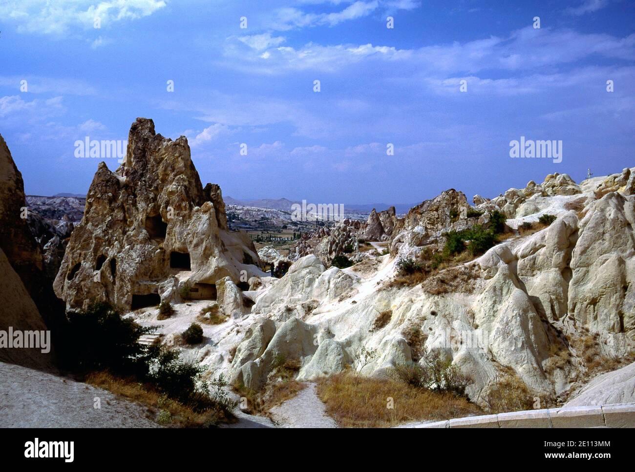 Zelve, Cappadocia, Turkey: rock and lava formations shaped by wind and rain erosion Stock Photo
