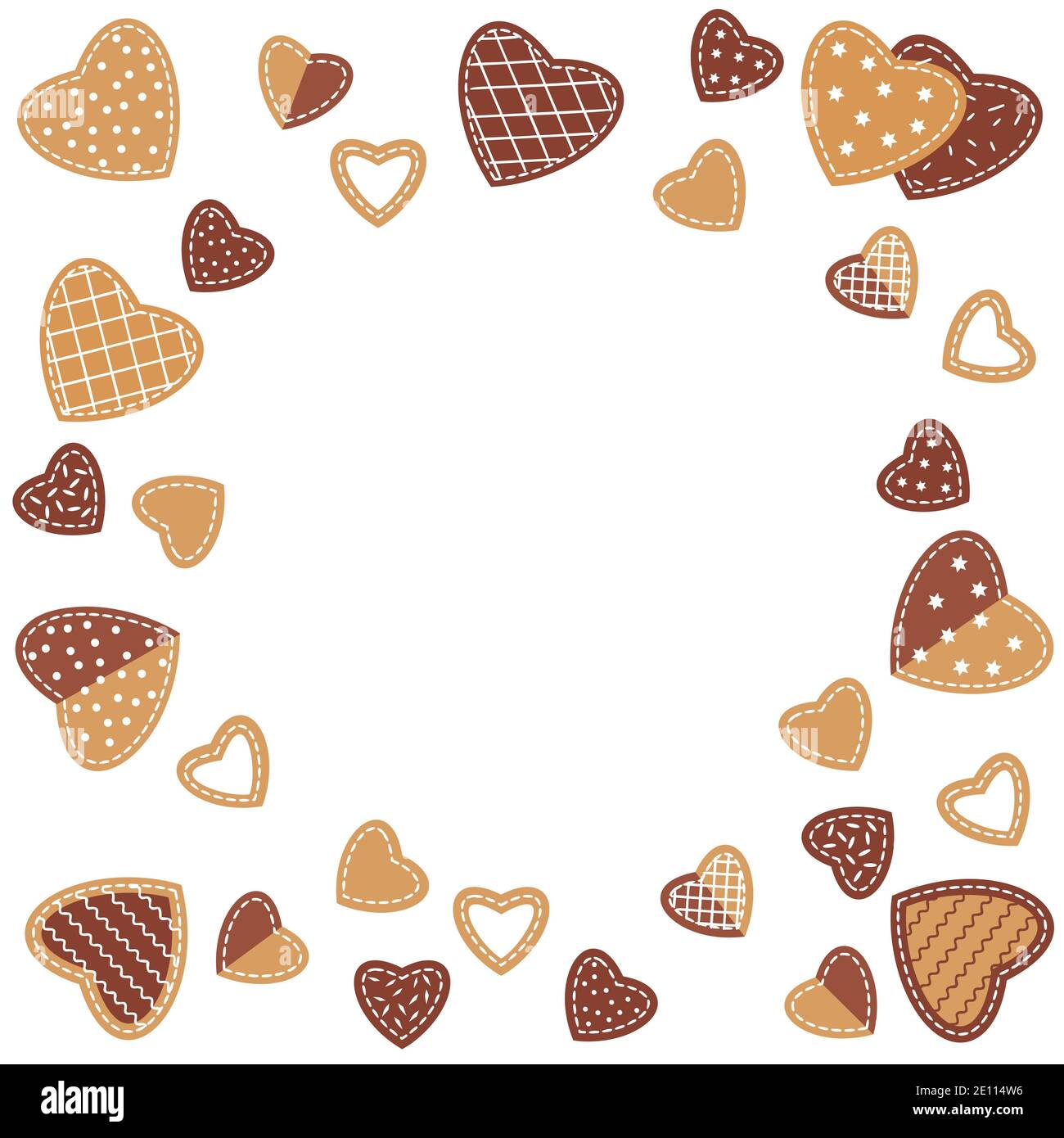 Cookie heart set vector illustration esp.10 Stock Vector