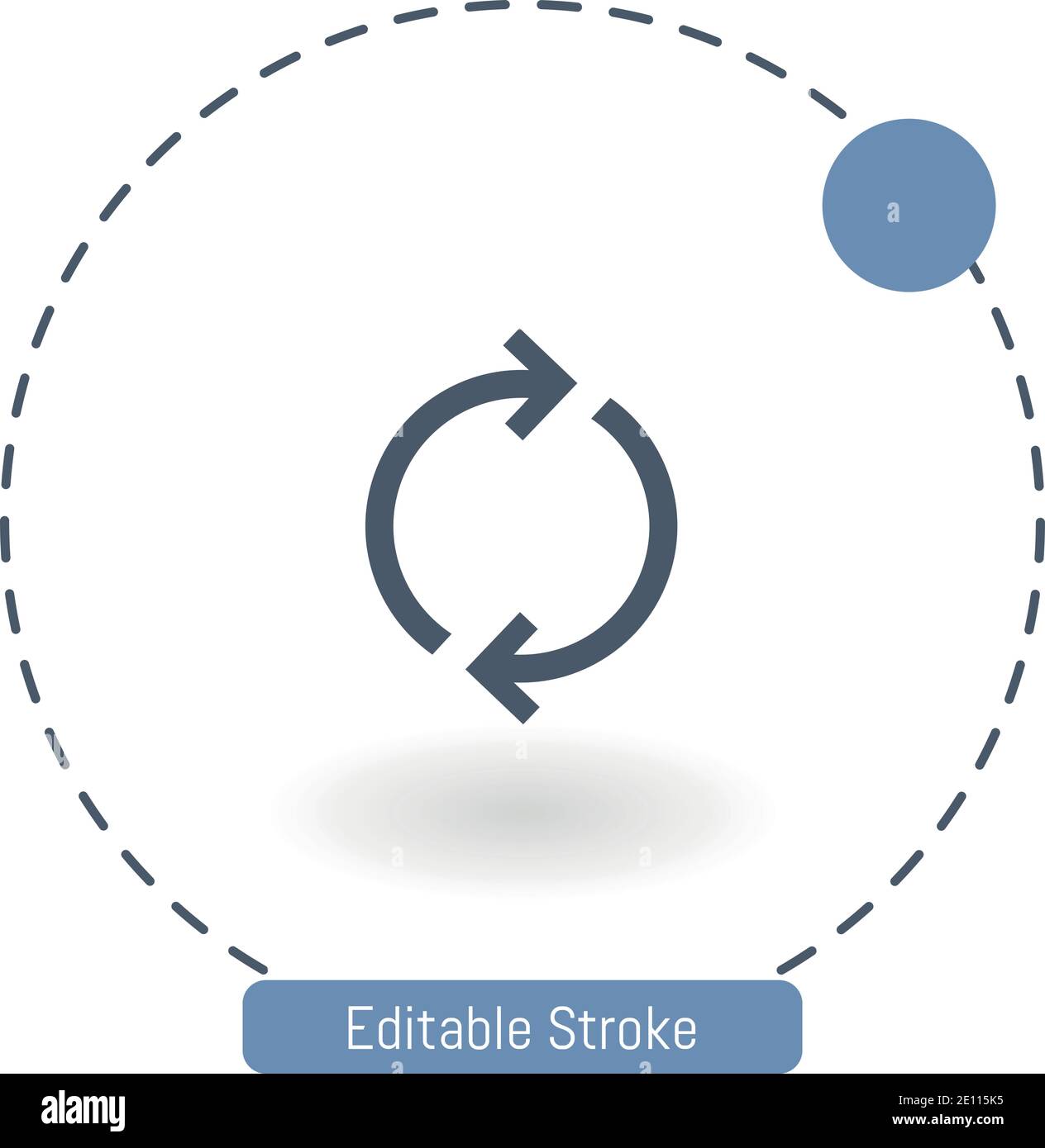 sync vector icon editable stroke outline icons for web and mobile Stock ...