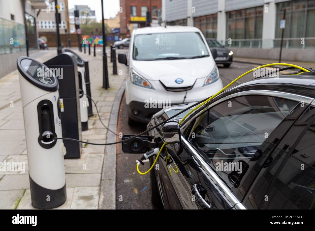 Electric car charging point Stock Photo Alamy