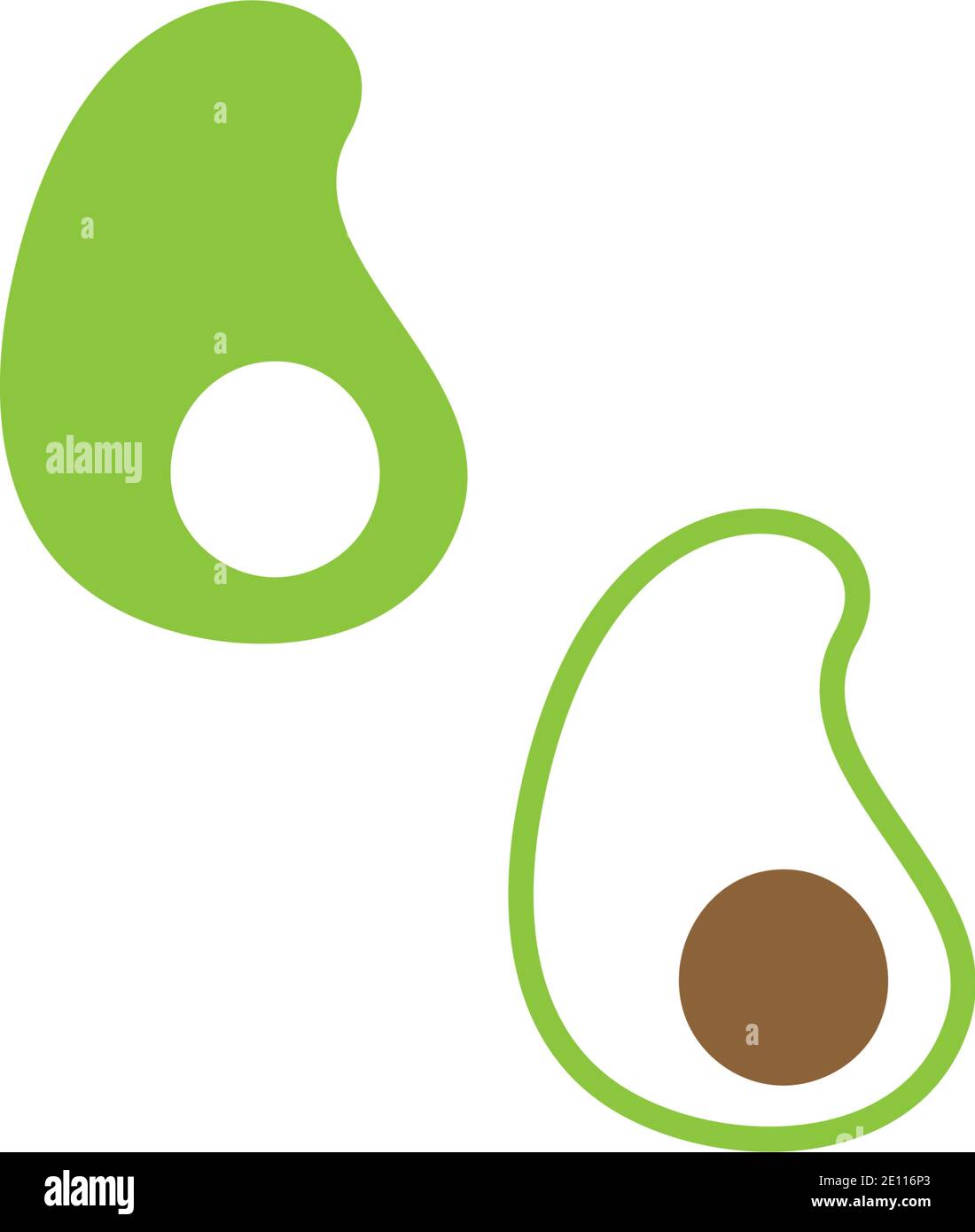 Avocado icon logo illustration design vector template Stock Vector