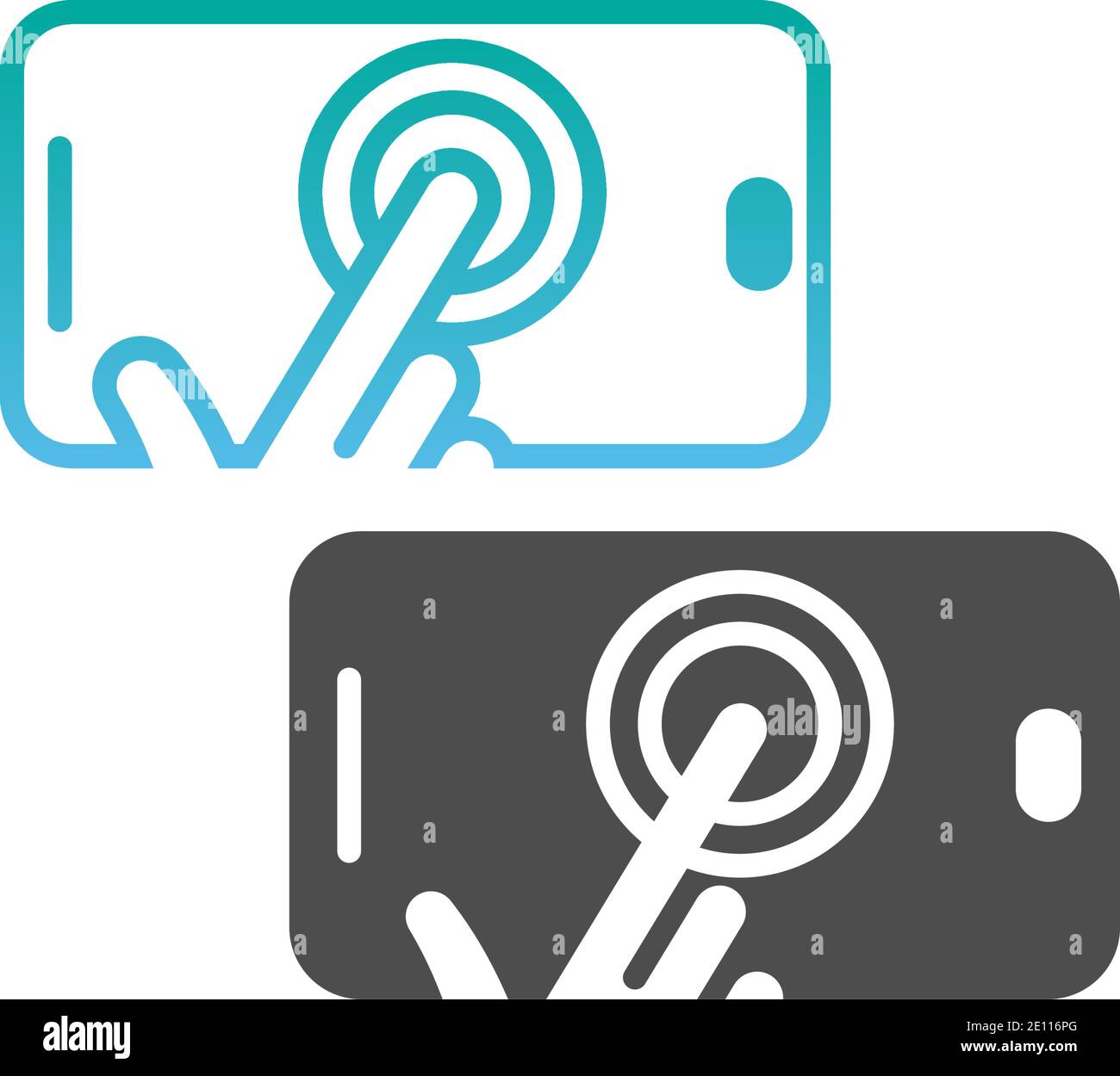Digital hand touch technology logo icon design vector Stock Vector ...