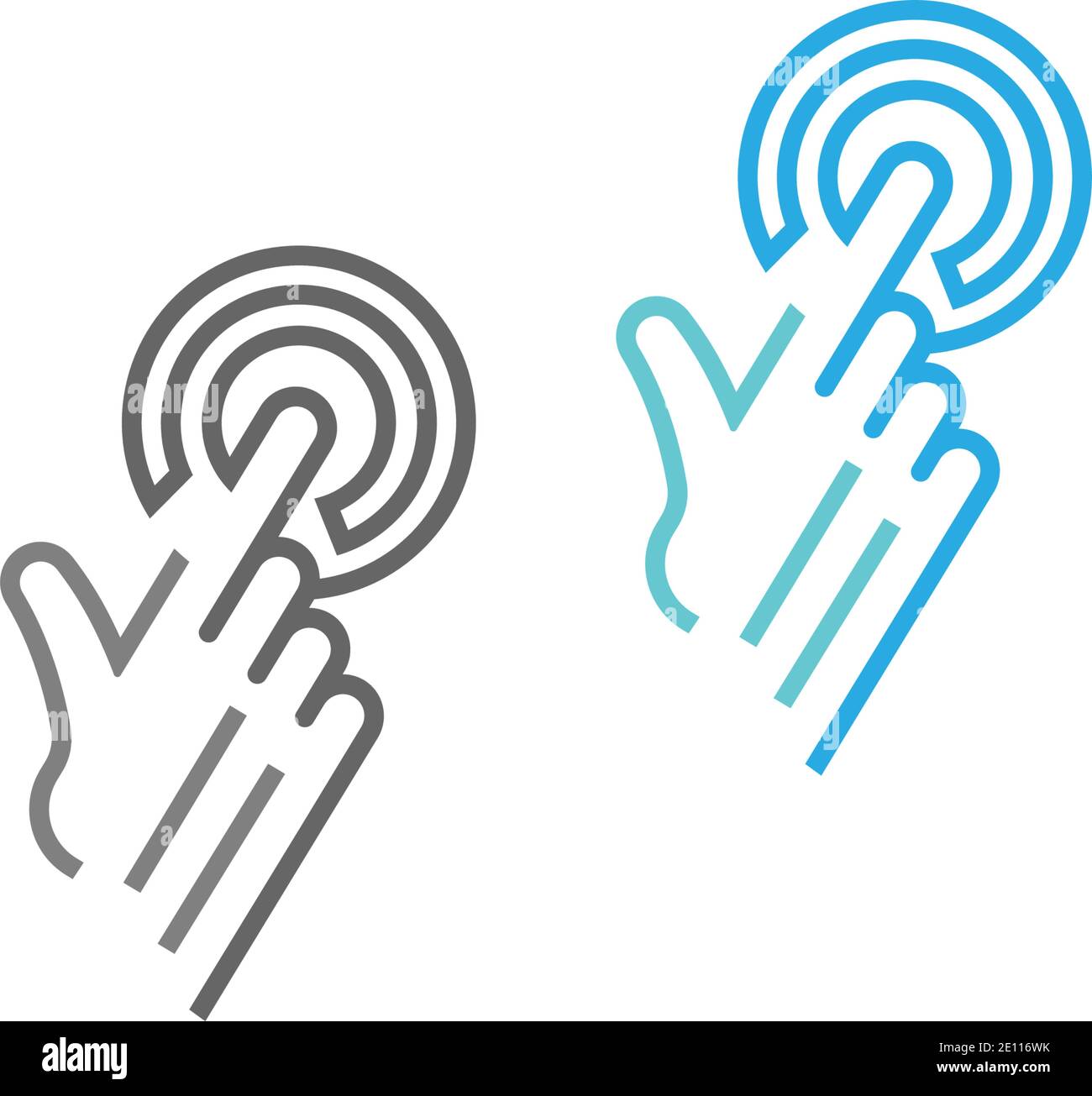 Digital hand touch technology logo icon design vector Stock Vector