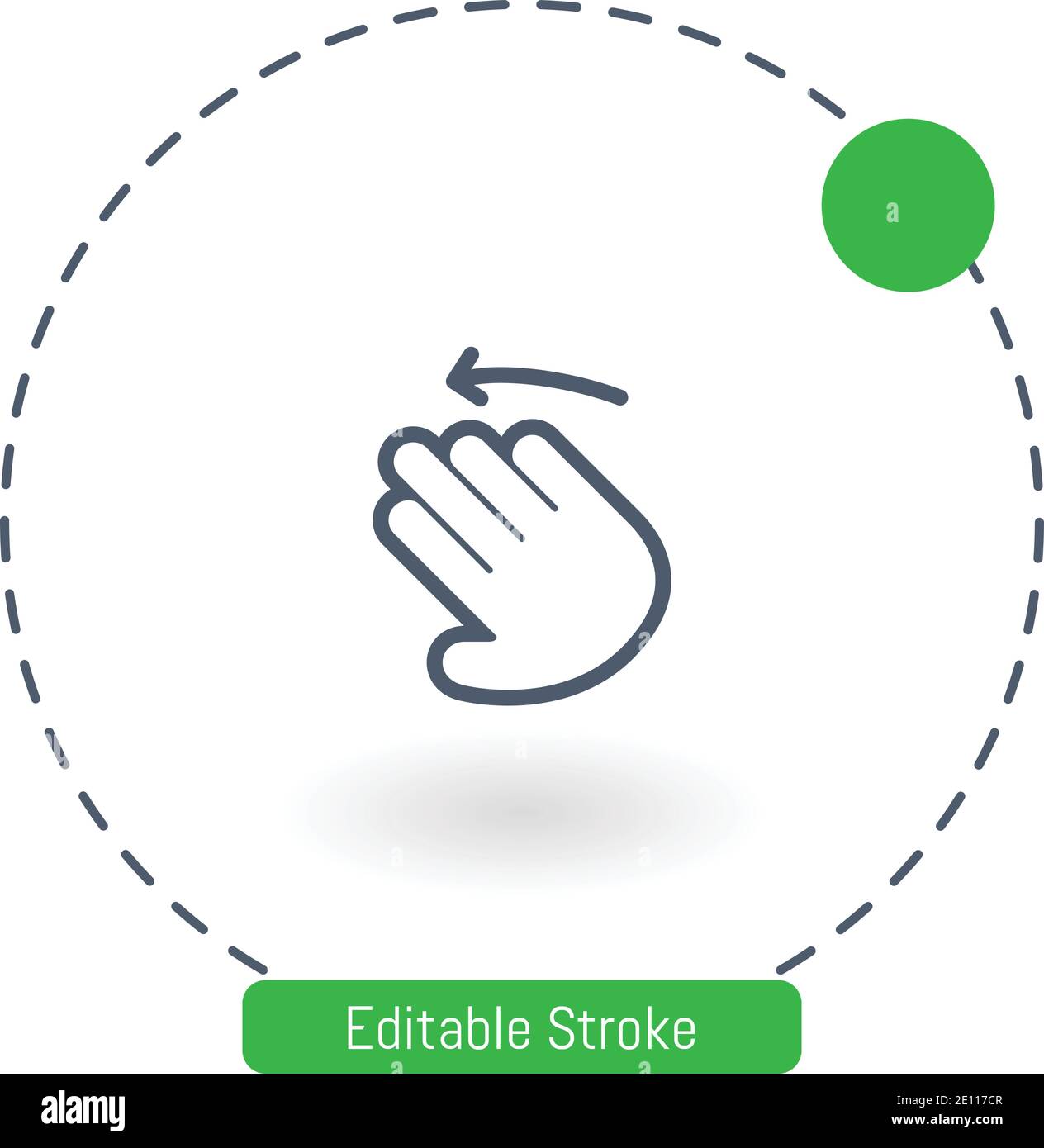 flick left vector icon editable stroke outline icons for web and mobile Stock Vector