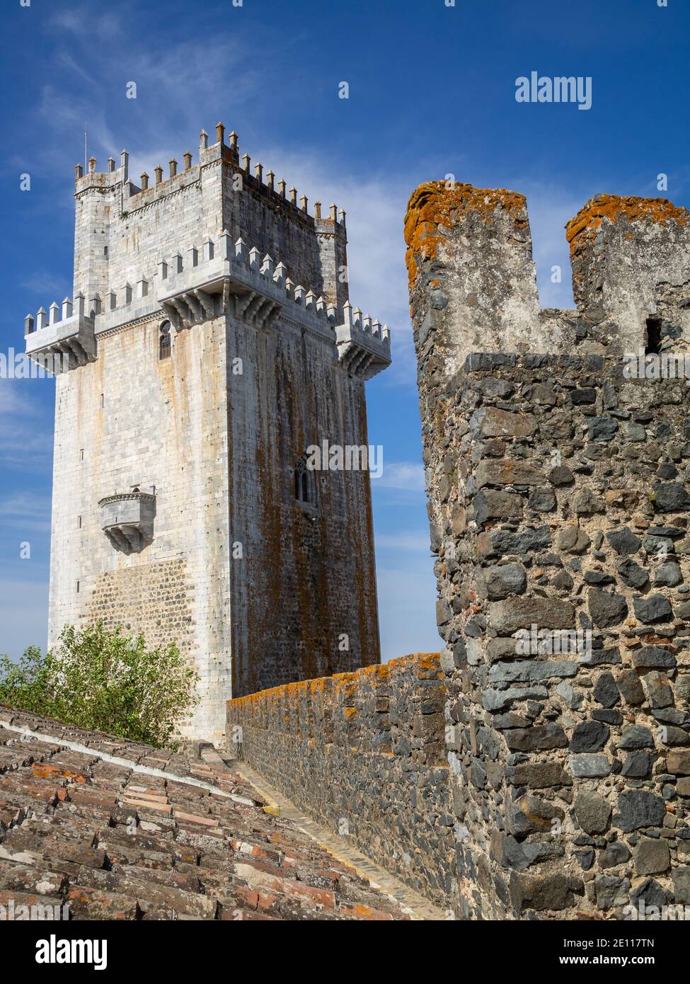 Beja Castle keep and battlement Stock Photo