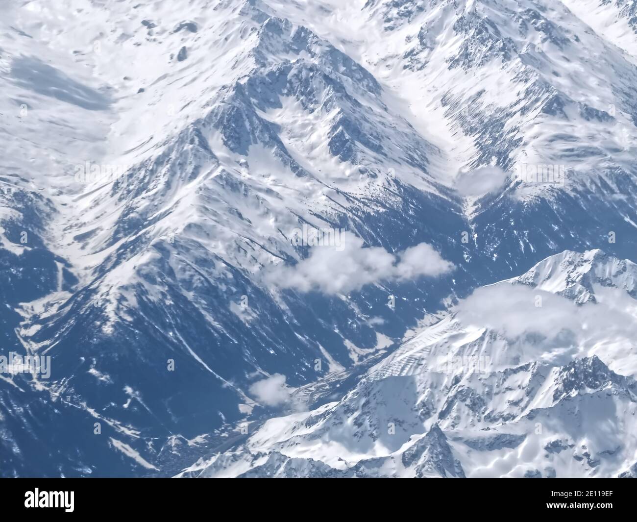 Aerial view of the italian alps seen from an airplane Stock Photo - Alamy