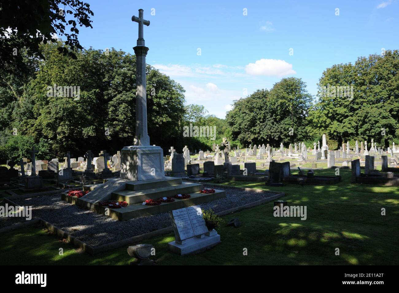 War memorial in Hedon Town Cemetery, East Yokshire, England Stock Photo