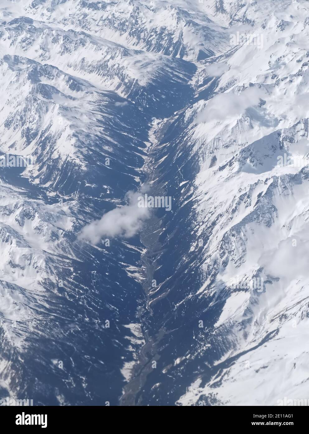 Aerial view of the italian alps seen from an airplane Stock Photo - Alamy
