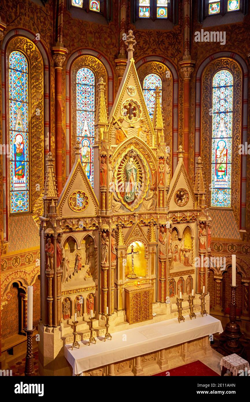 Matthias church budapest interior hi-res stock photography and images