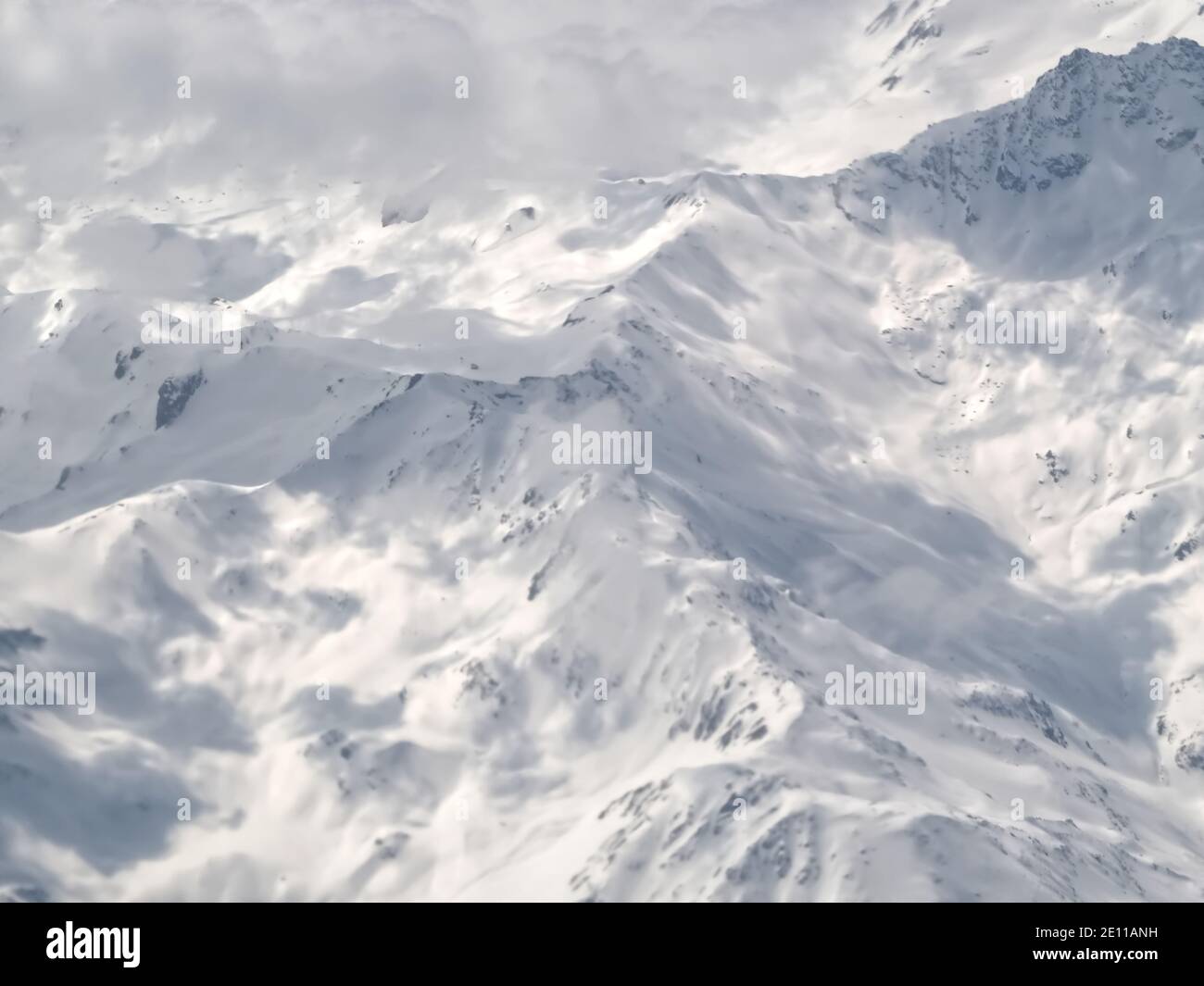 Aerial view of the italian alps seen from an airplane Stock Photo - Alamy