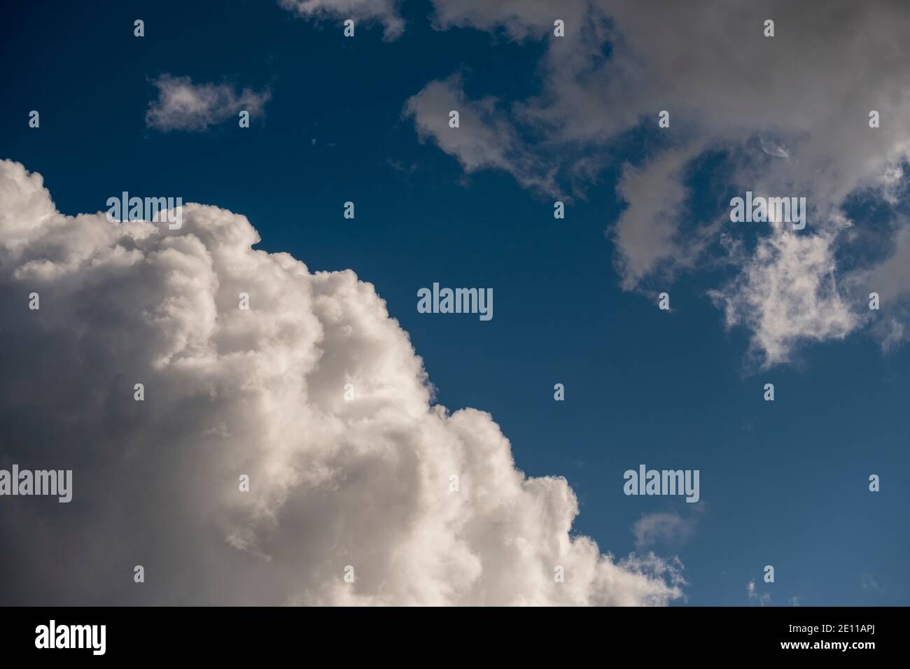 White clouds cumulus floating on blue sky for backgrounds concept Stock ...