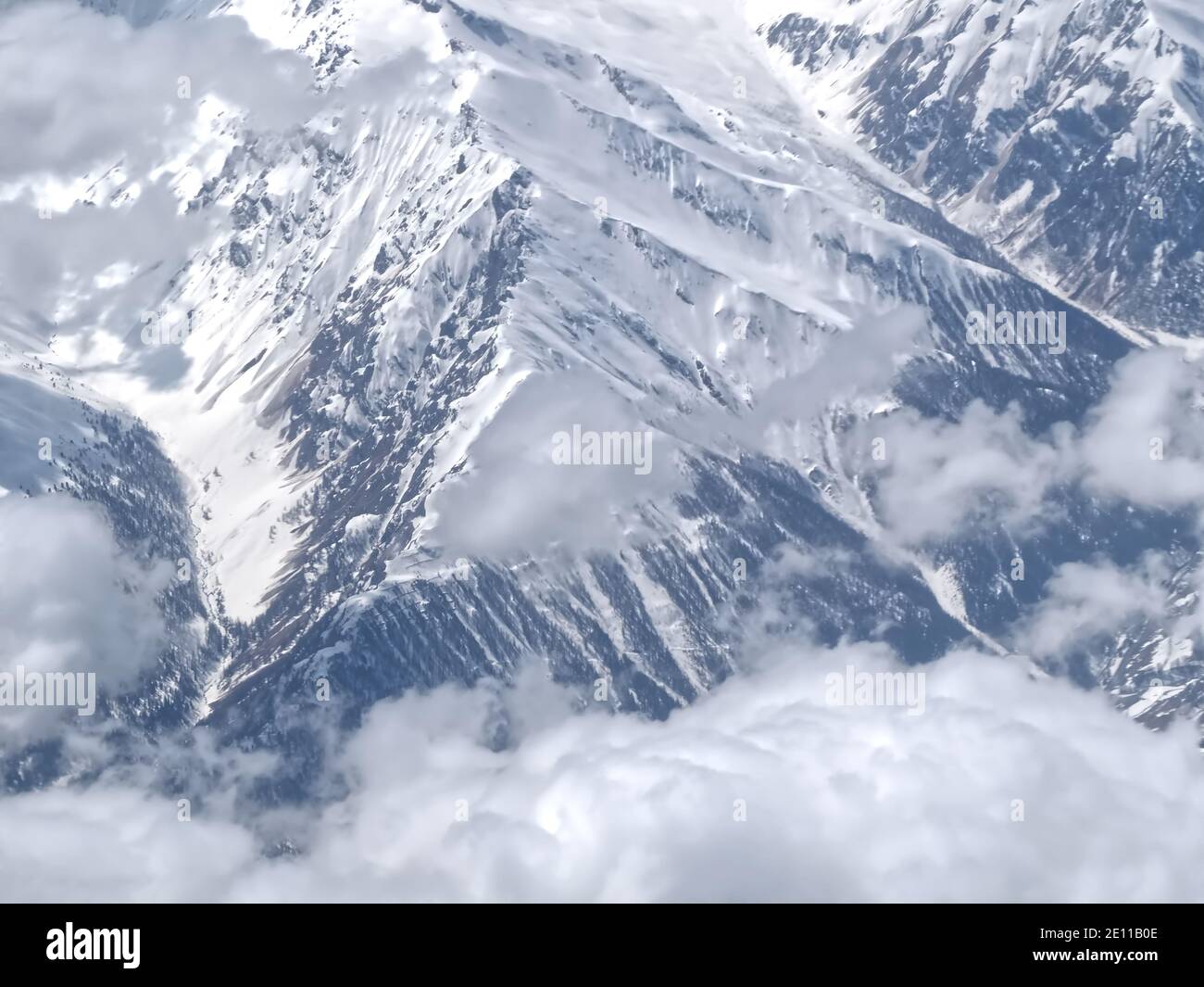 Aerial view of the italian alps seen from an airplane Stock Photo - Alamy
