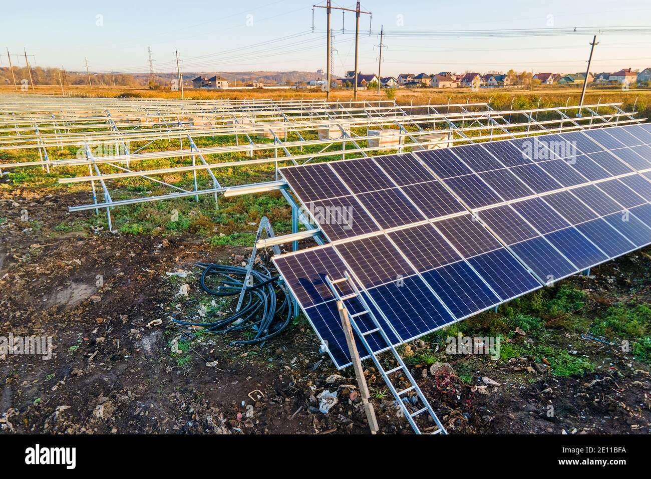 Solar farm under construction hi-res stock photography and images - Alamy