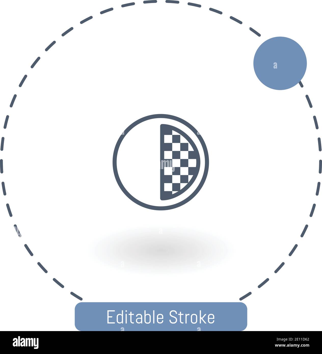 contrast vector icon editable stroke outline icons for web and mobile Stock Vector
