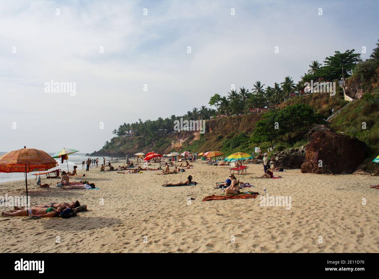 Sand Beach in Varkala, India Stock Photo