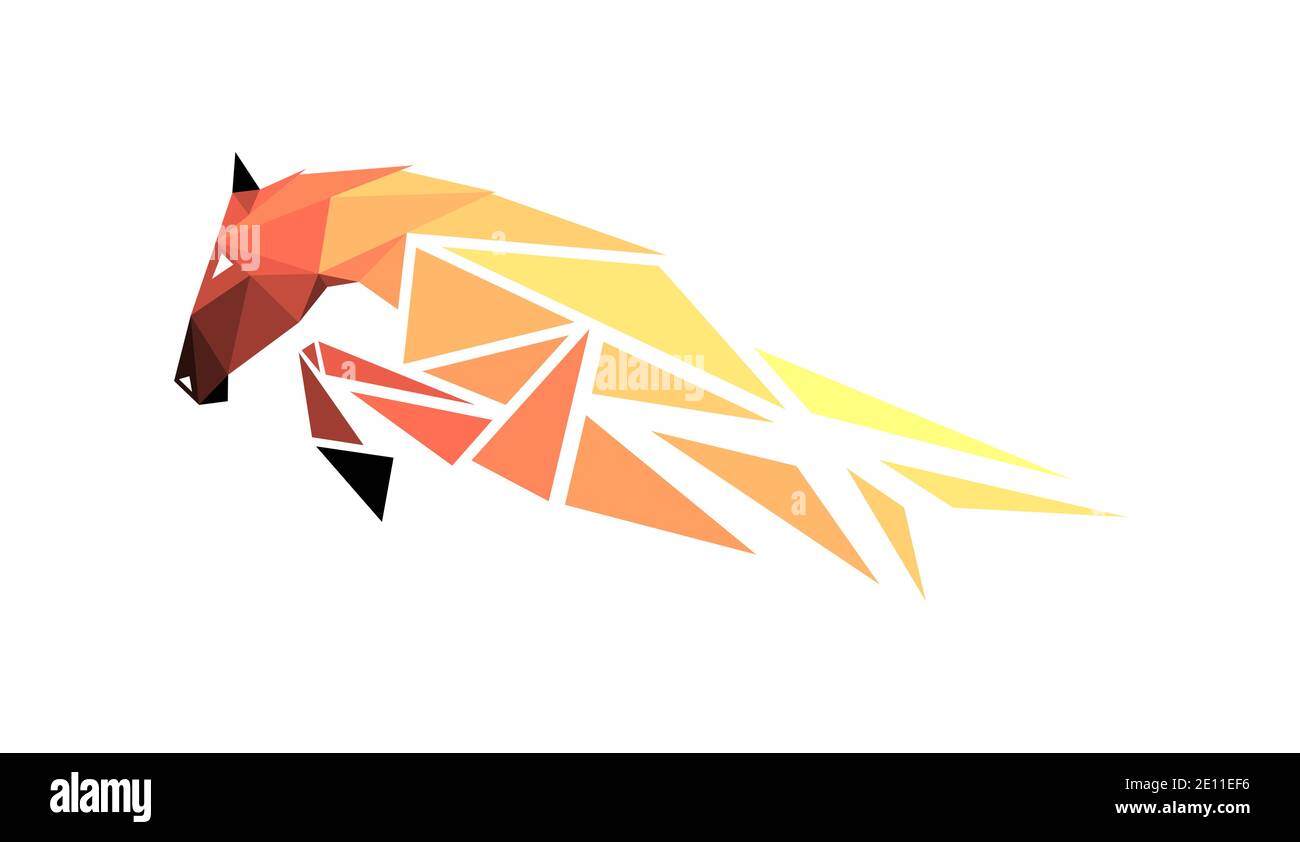 Vector horse in low poly style Stock Vector