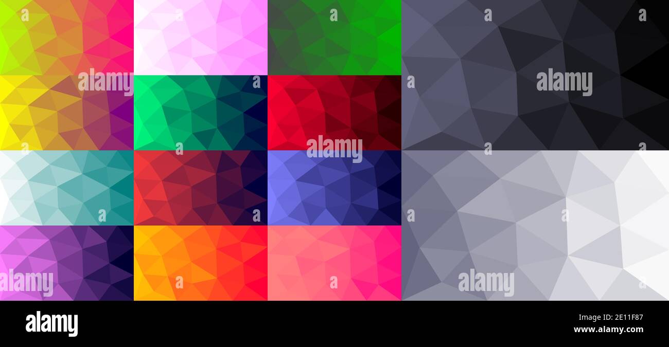 Vector backgrounds in low poly style Stock Vector