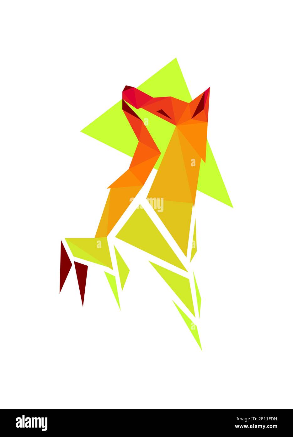 Vector fox in low poly style Stock Vector