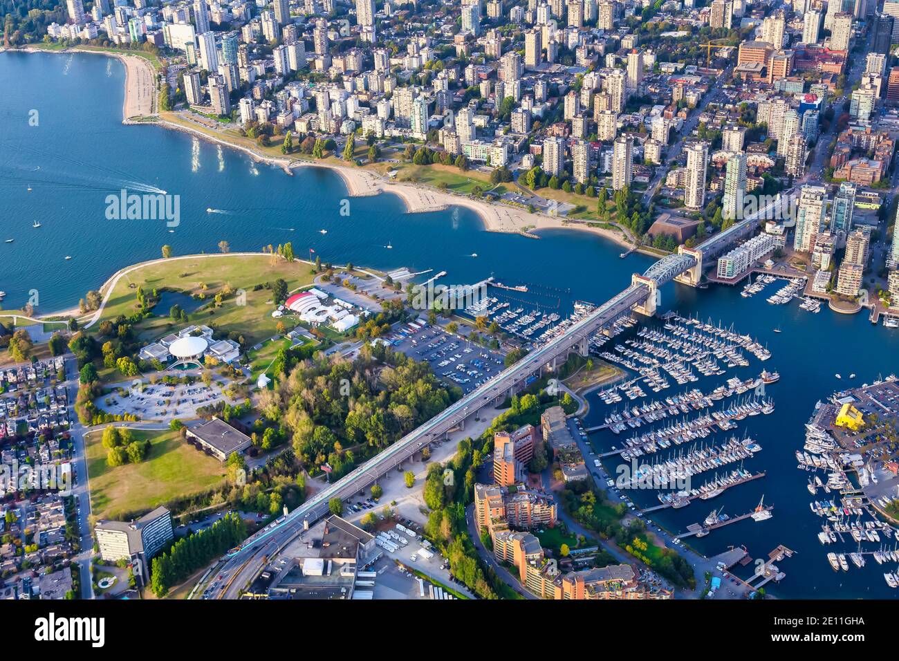 Aerial Photography of False Creek in Downtown Vancouver Stock Photo - Alamy