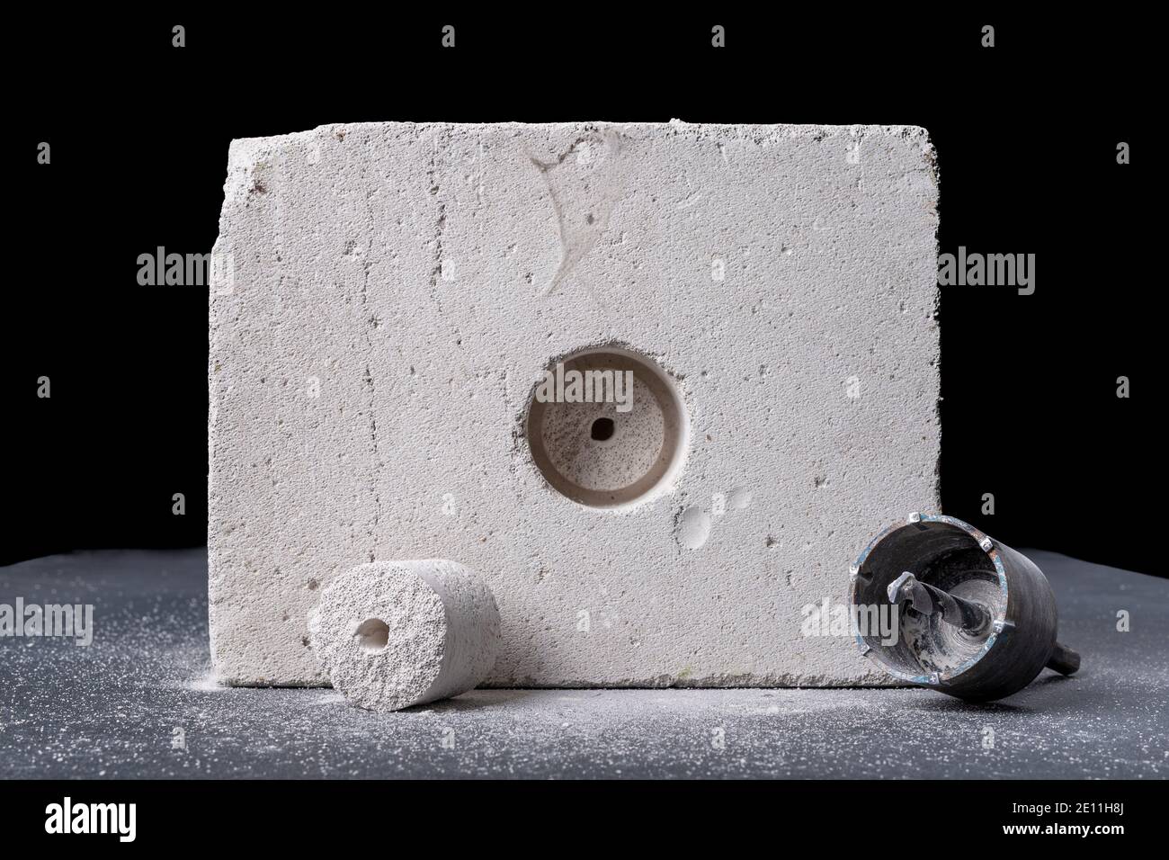 Drilling large diameter holes in brick. Holes for mounting electrical