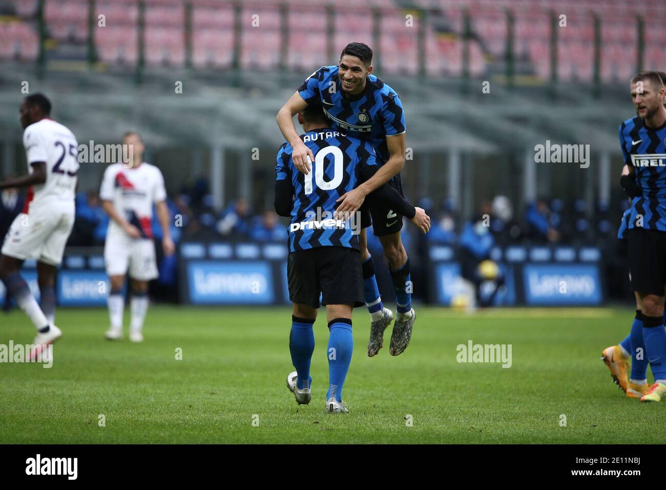 Championship Series A Inter Vs Crotone 6 2 In The Photo Hakimi Celebrates The Goal Stock Photo Alamy