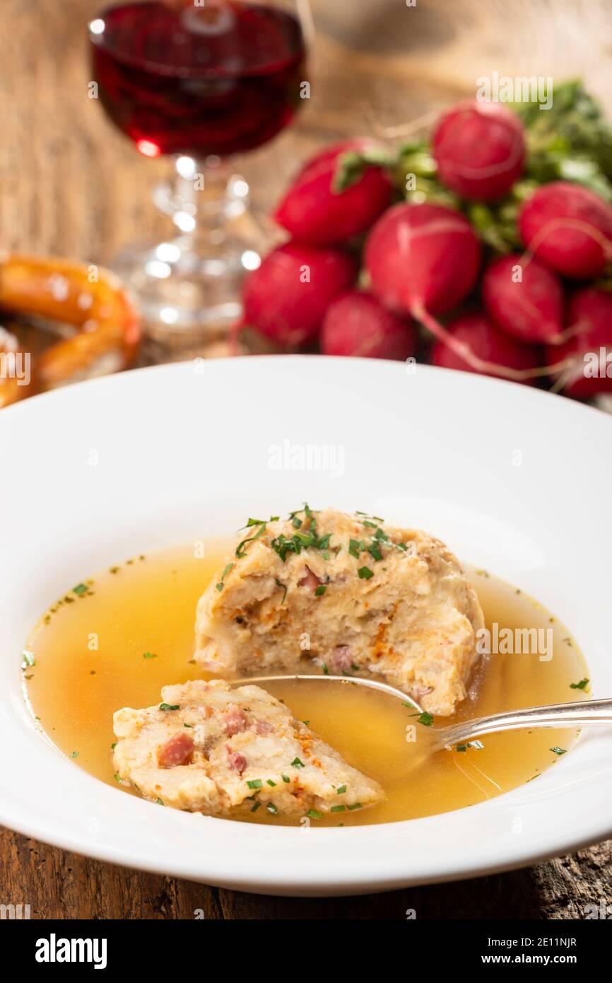 Dumpling Soup Stock Photo