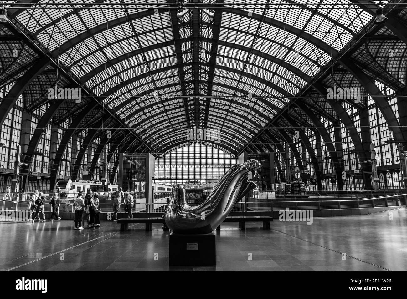 ANTWERP, BELGIUM, 22 JULY 2020: The historical railway station Stock Photo