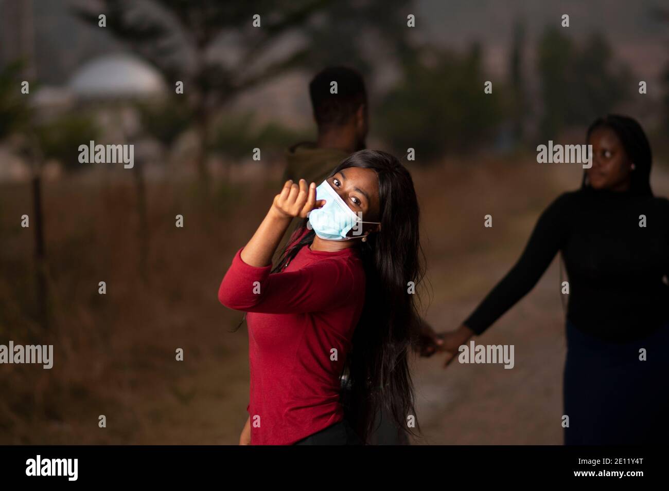Lady wearing a mask hi-res stock photography and images - Alamy