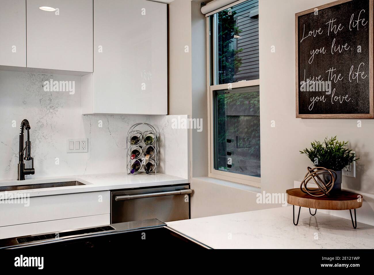 Kitchen in Condominium Stock Photo - Alamy