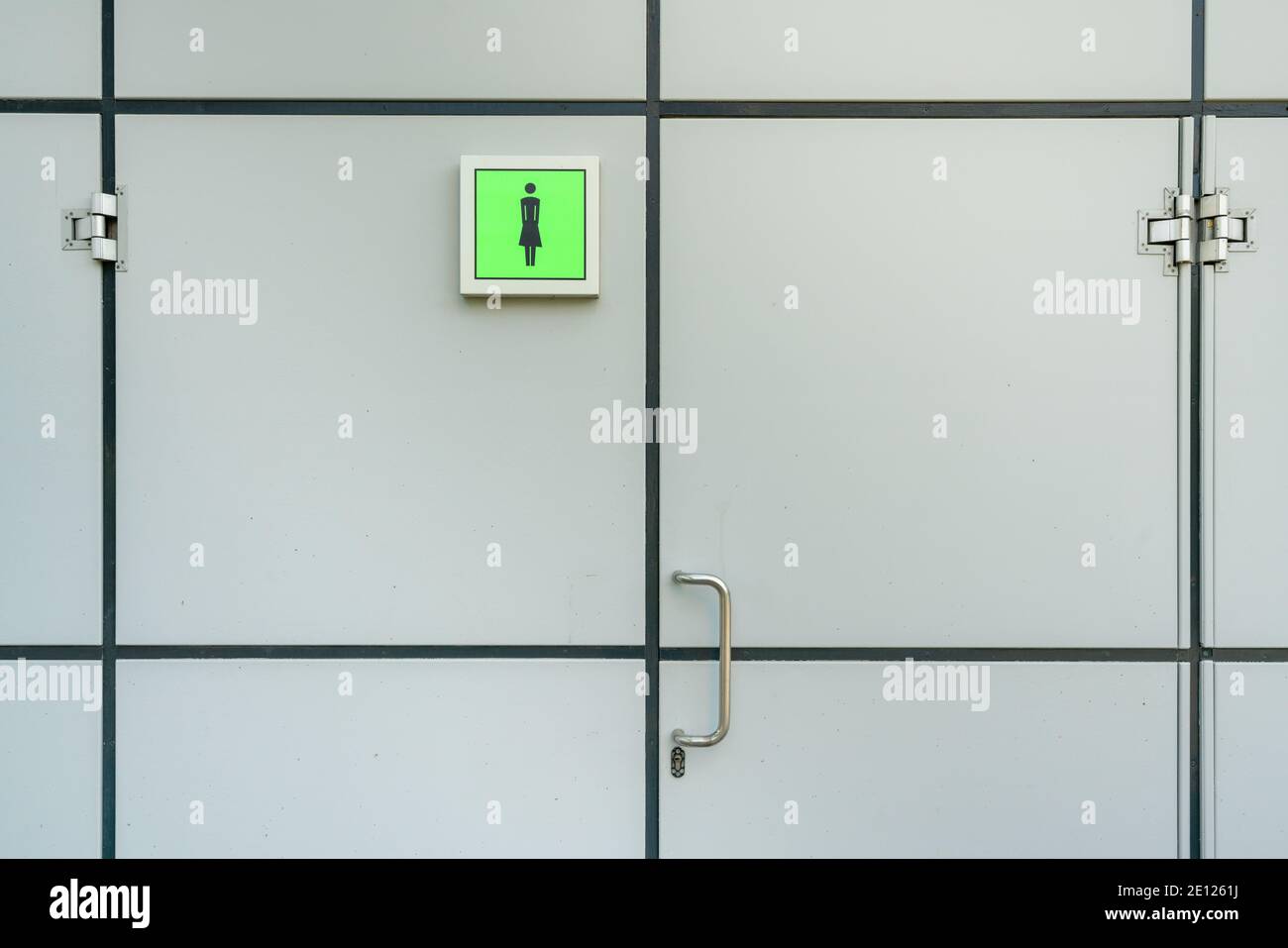 Entrance To A Ladies Room Stock Photo