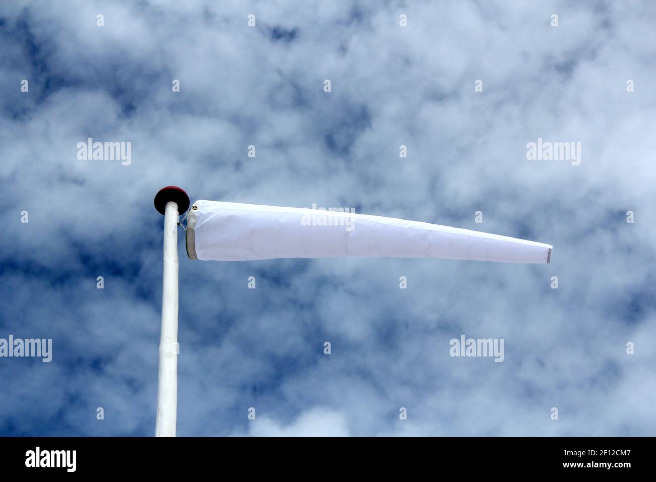The Flag Shows Strong Wind Over The North Sea Stock Photo