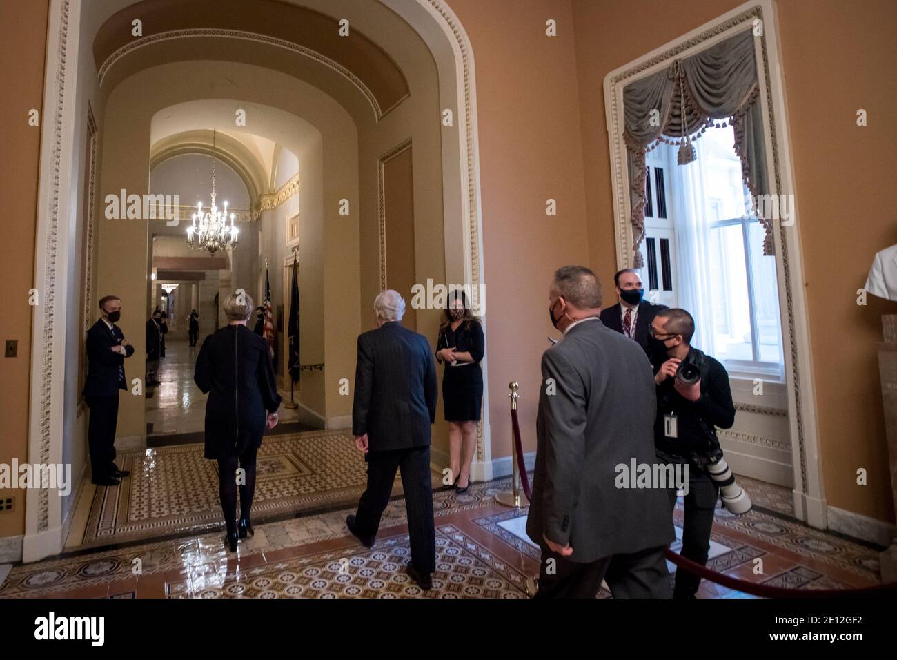 United States Senate Majority Leader Mitch McConnell (Republican of Kentucky) walks to his office from the Senate chamber at the U.S. Capitol as the 117th Congress convenes in Washington, DC, Sunday, January 3, 2021. Credit: Rod Lamkey/CNP/MediaPunch Stock Photo