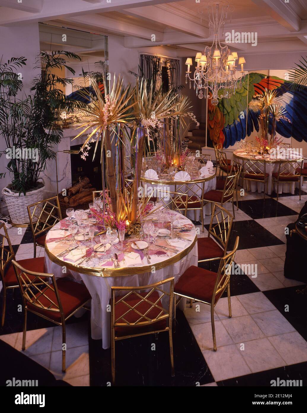 Formal Home interior decoration for a society event. Stock Photo
