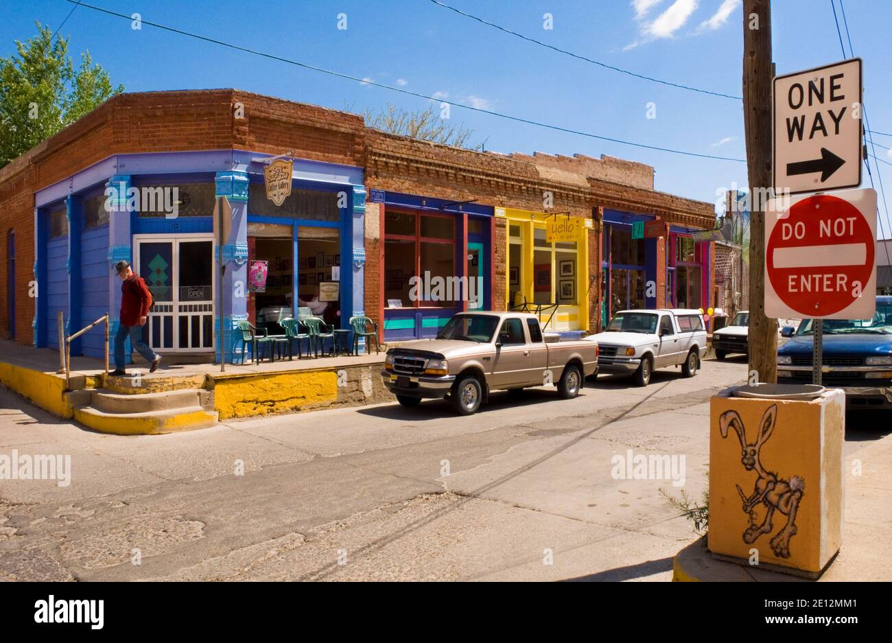 The colorful Silver City, New Mexico art district. Stock Photo