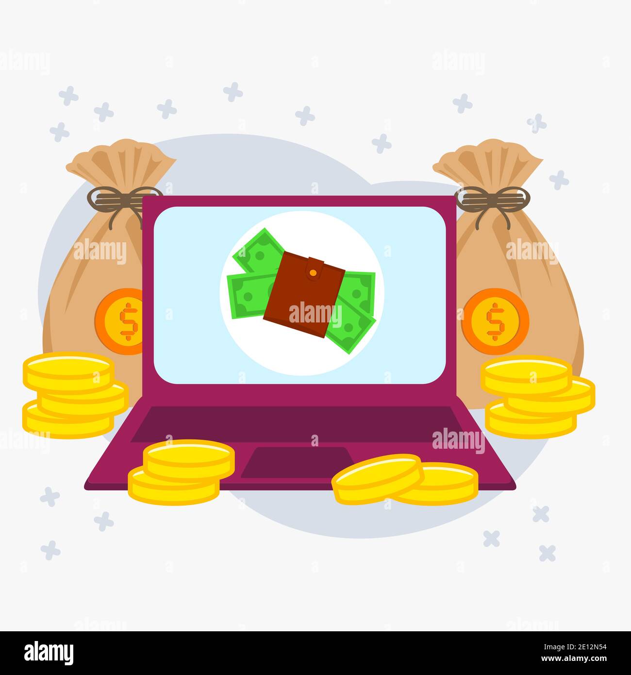 online application saving concept vector illustration in flat style ...