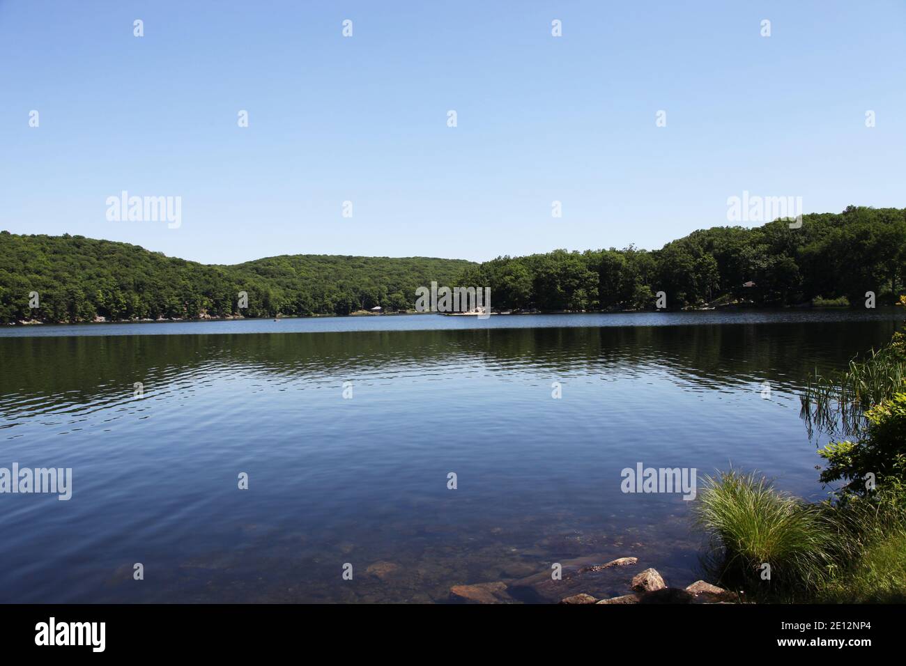 Ramapo Lake view in Ramapo Mountain State Forest in Northern New Jersey