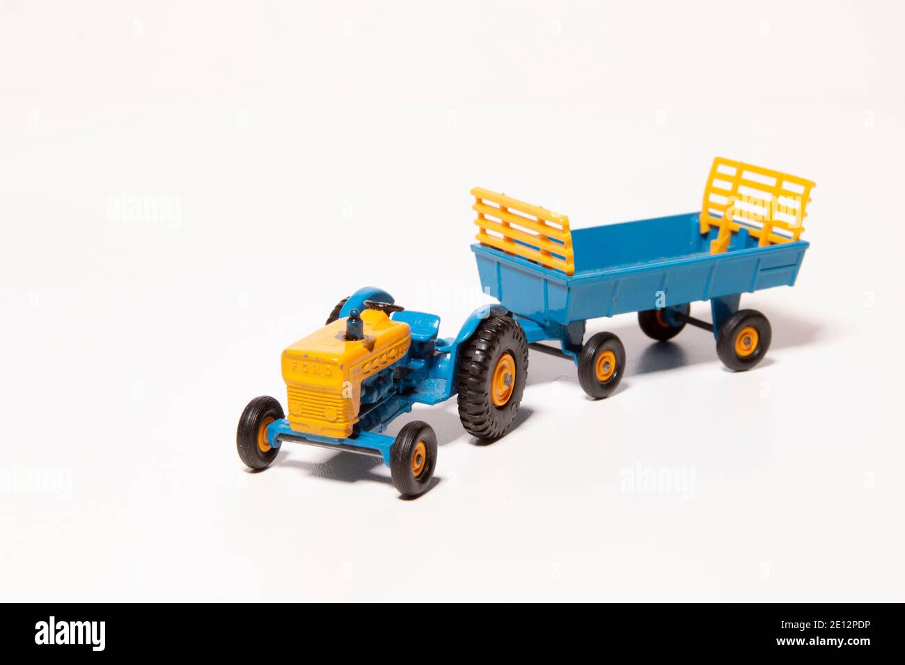Matchbox Ford Tractor and Wagon Stock Photo