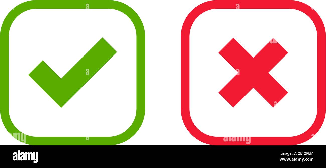Cross Check Mark Symbol Icon Vector Illustration Stock Vector