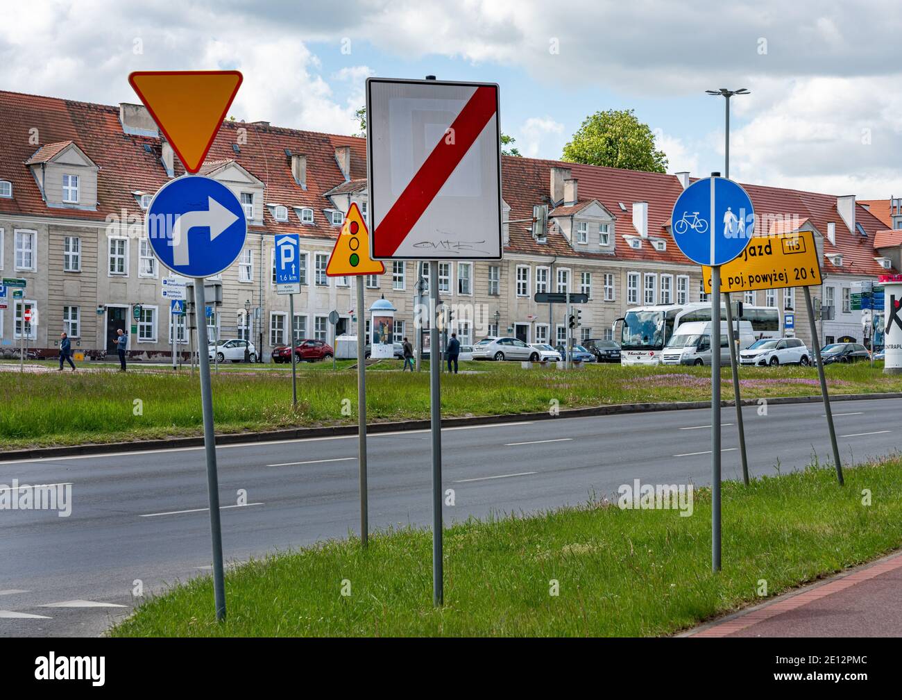 Traffic Sign In Stettin Stock Photo