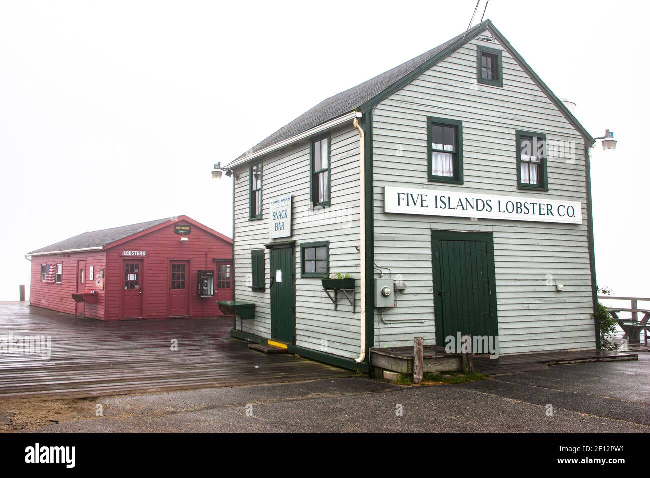 The Five Islands Lobster Company building at the pier Five Islands
