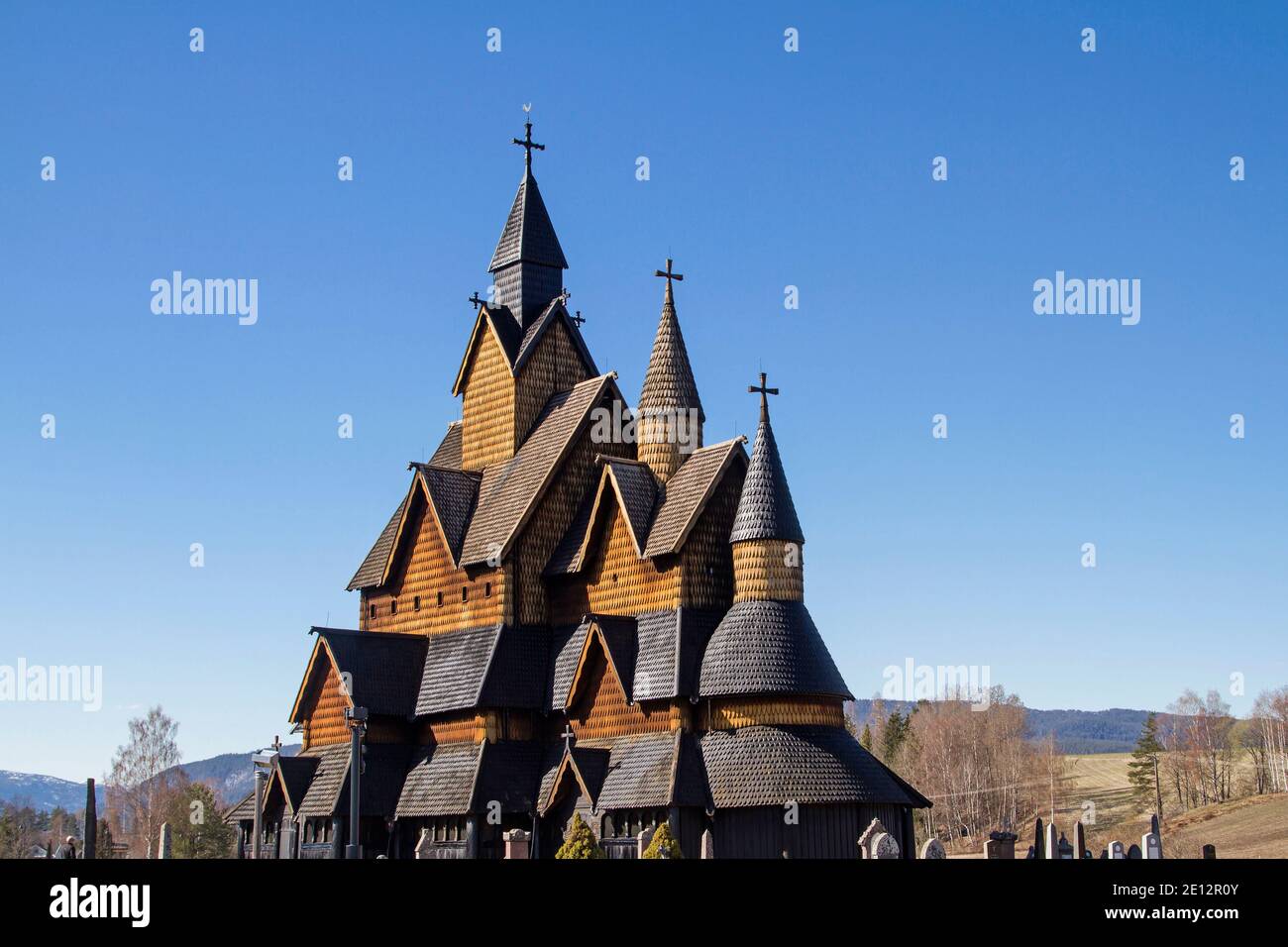 The Stave Church Heddal Is The Largest Of Its Kind In Norway With A Height Of About 26 Meters Stock Photo