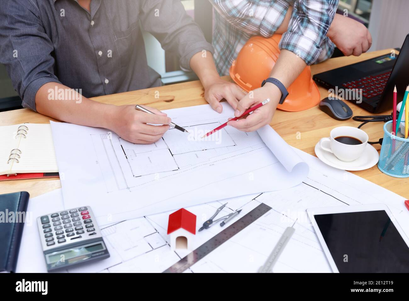 Engineer and Architect concept, Engineer Architects and Interior ...