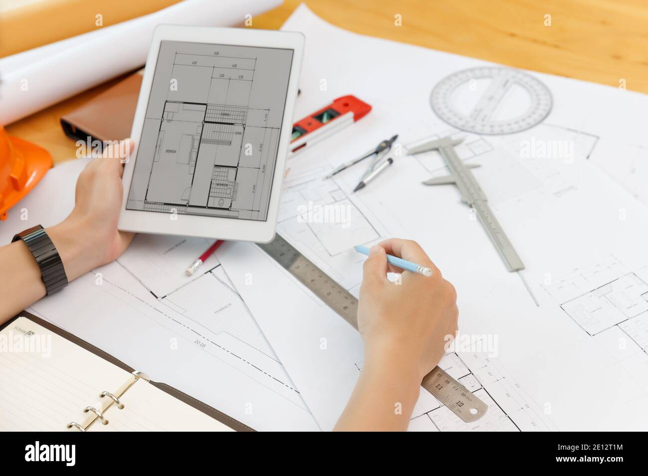 Engineer and Architect concept, Engineer Architects and Interior ...