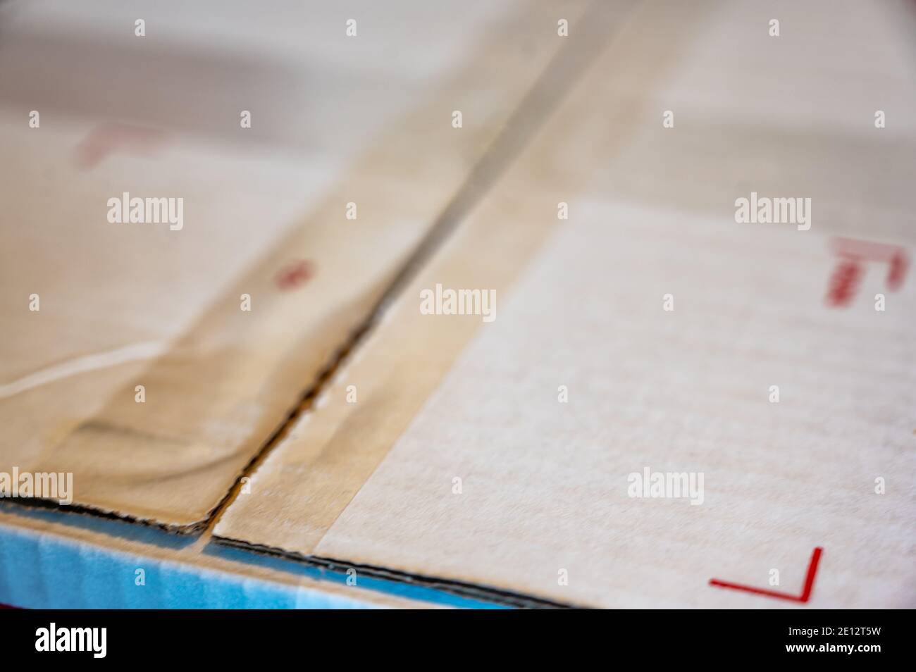 White packaging material for shipping goods Stock Photo Alamy